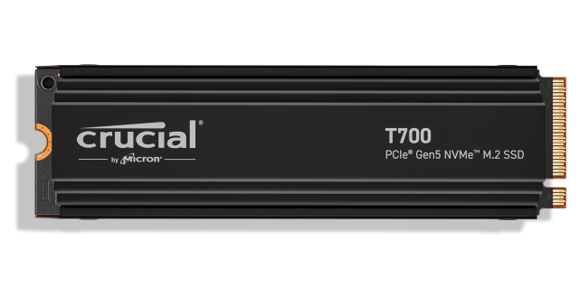 Crucial T700 GEN5 NVME M.2 SSD w/ Heatsink 2280 1TB PCI-Express 5.0 x4 TLC  NAND² Internal Solid State Drive (SSD) CT1000T700SSD5 